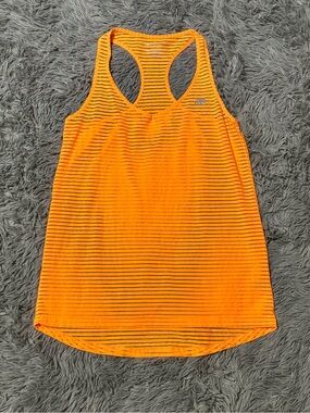 Marika Orange Striped Racerback Tank